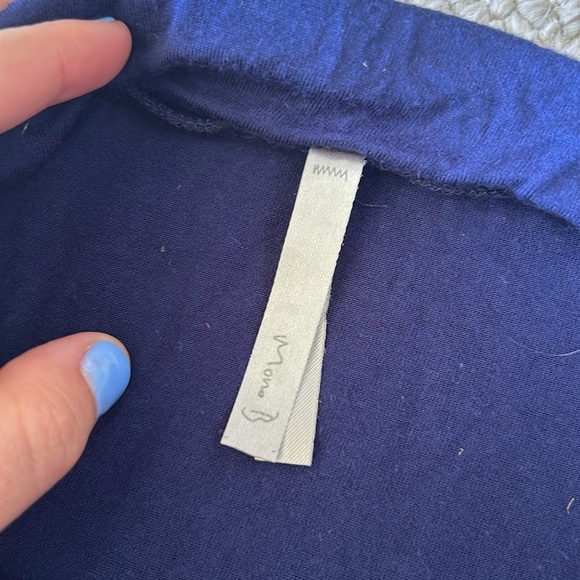 Mono B navy slit maxi skirt size small - Picture 5 of 6